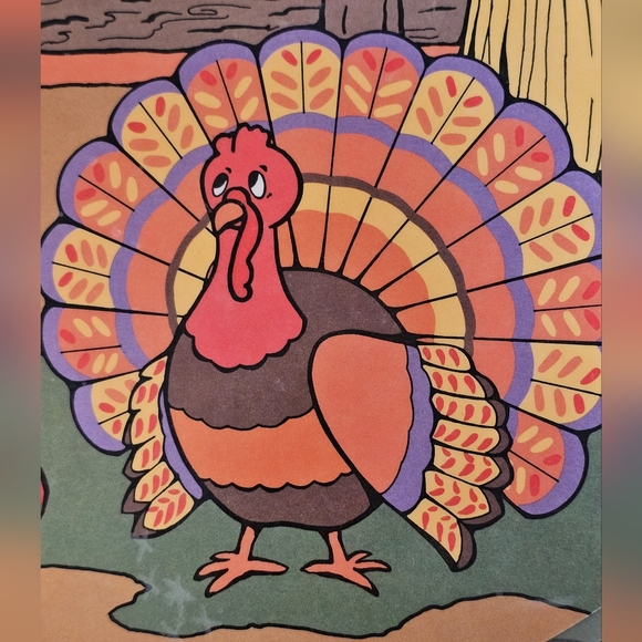 Vintage 1991 Halloween Pumpkin/Scarecrow Reversible Placemats Set of 5 - Picture 6 of 11